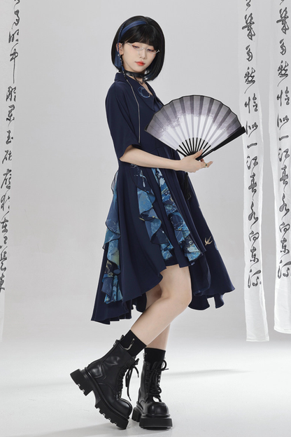 Chinese-style Embroidery Dress + Belt + Girdle