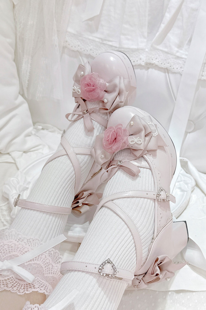 Flower Ribbon Dance Lolita Heels