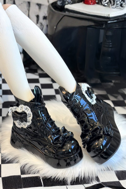Rabbit Tail Lolita Boots