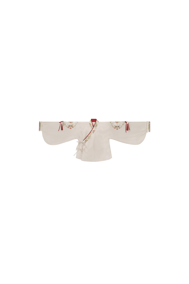 Retro Chinese-style Top + Skirt + Vest + Shoulder