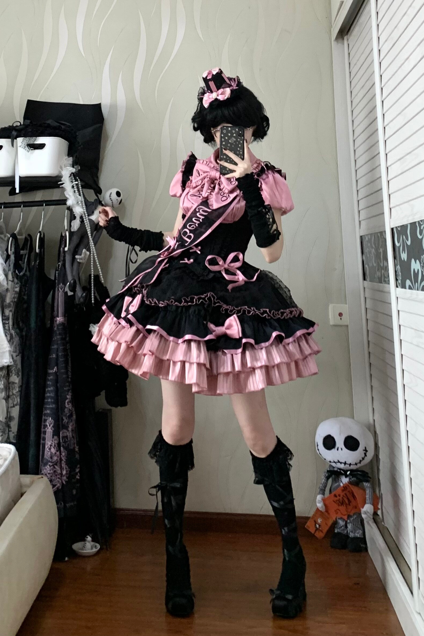 [pre-order Deadline: March 10] Candy Heartbeat Lolita Shirt + Jumper Skirt + Hat + Ribbon
