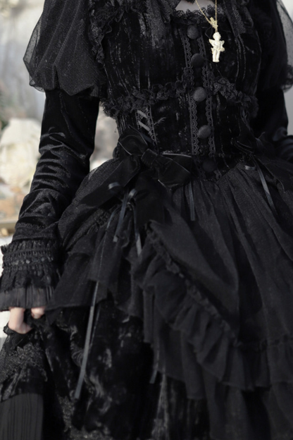 Gothic Doll Lolita Dress + Short Jacket