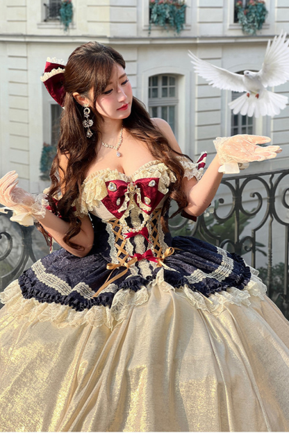 Snow White Lolita Dress + Big Ribbon