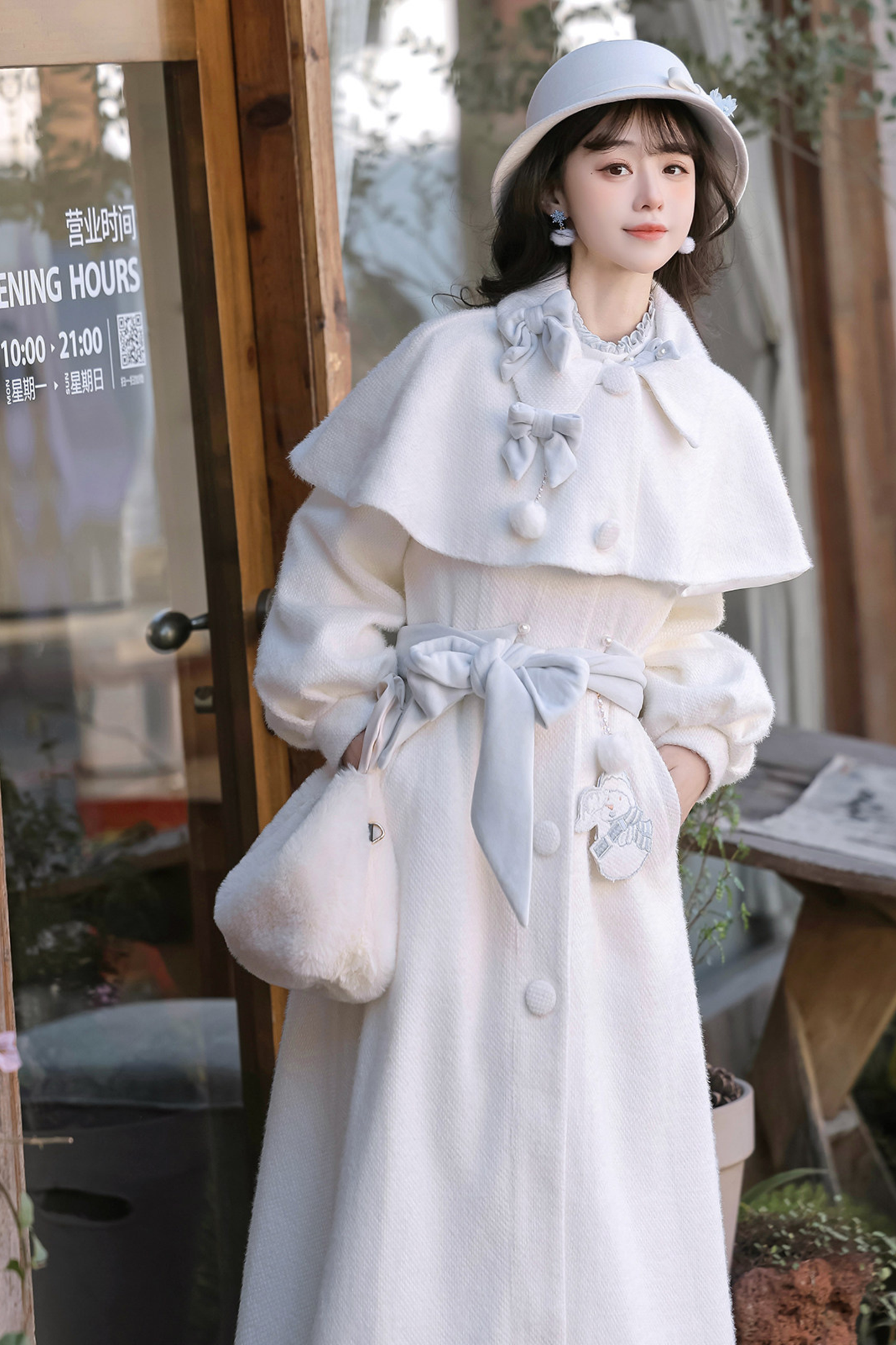 Clear Sky Lolita Coat + Tops + Skirt