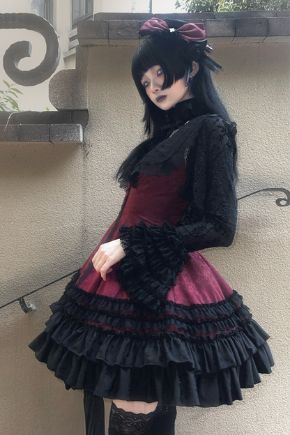 Slim-fit Gothic Lolita Jumper Skirt + Jacket
