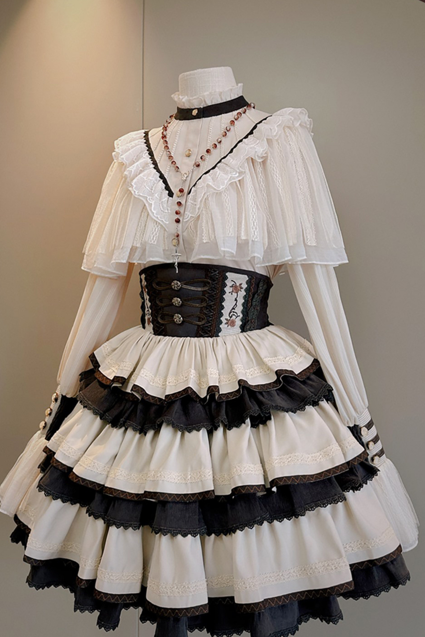 [pre-order] Lolita Shirt + Fishbone Corset Skirt