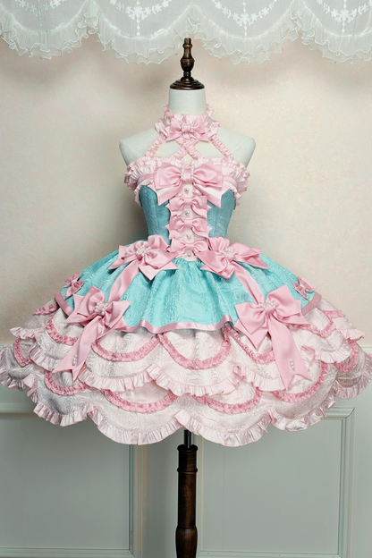 [pre-order Deadline: April 3] Sweet Ruffled Lolita Princess Ribbon Dress