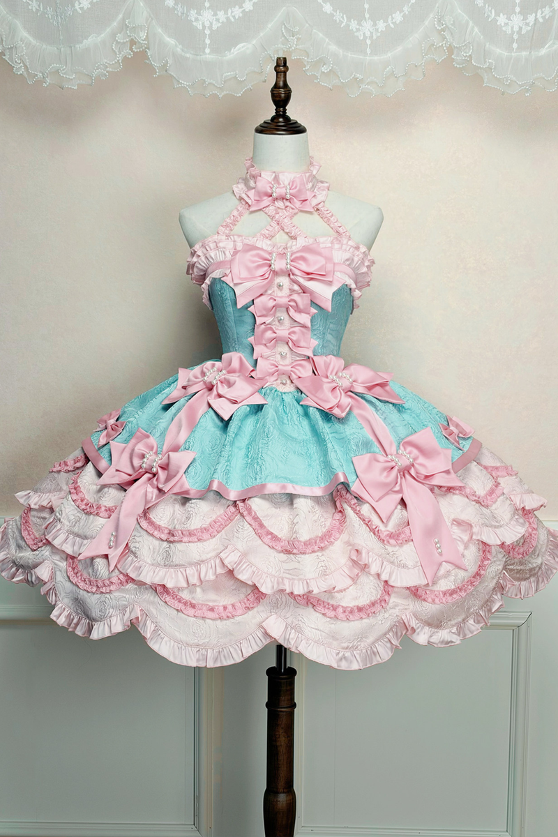 [pre-order Deadline: April 3] Sweet Ruffled Lolita Princess Ribbon Dress
