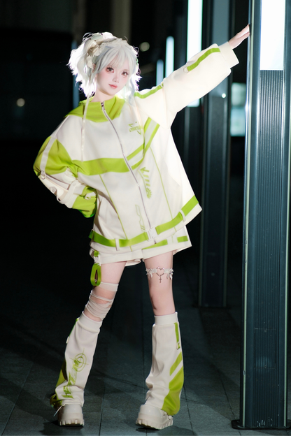 Cyber Subculture Jersey Jacket + Shorts + Leg Covers