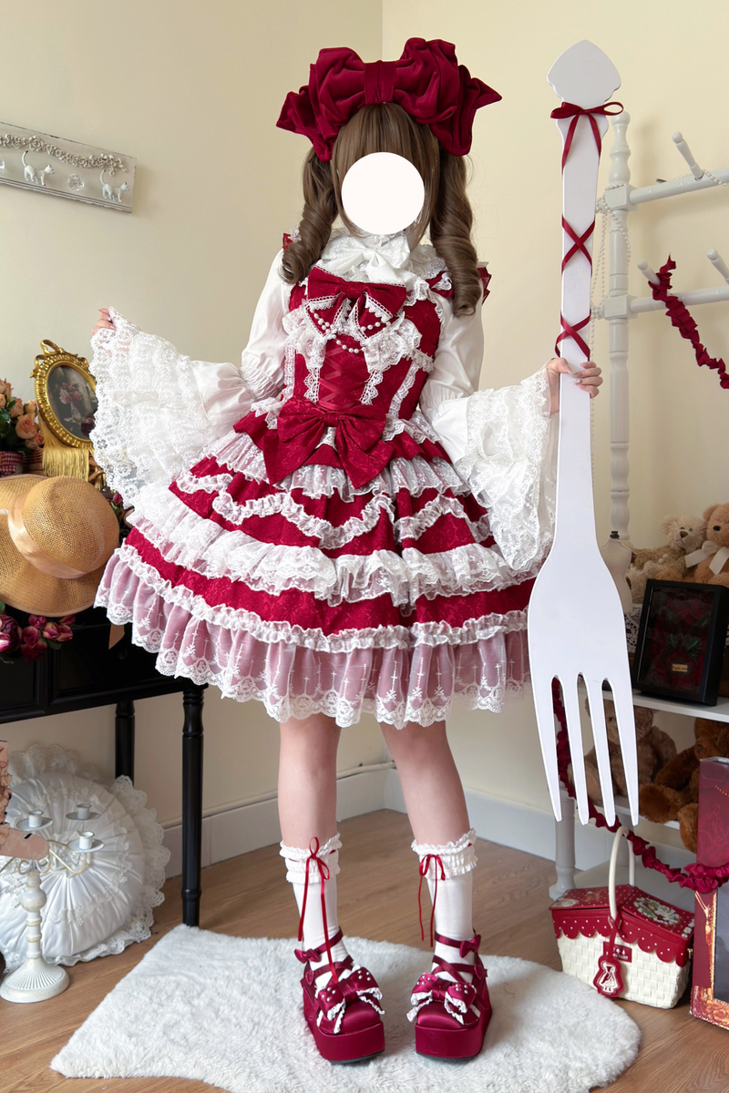 [pre-order] Heart Throbbing Lolita Dress + Ruffle Blouse