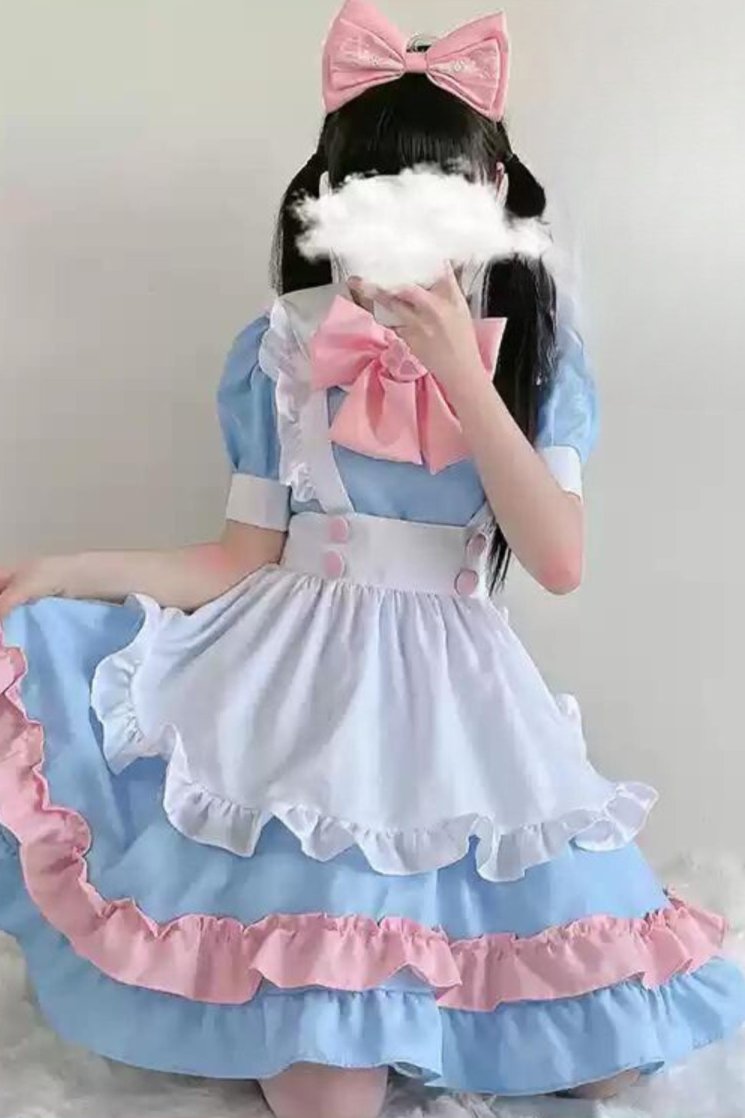 Powder Blue Alice Maid Dress Set