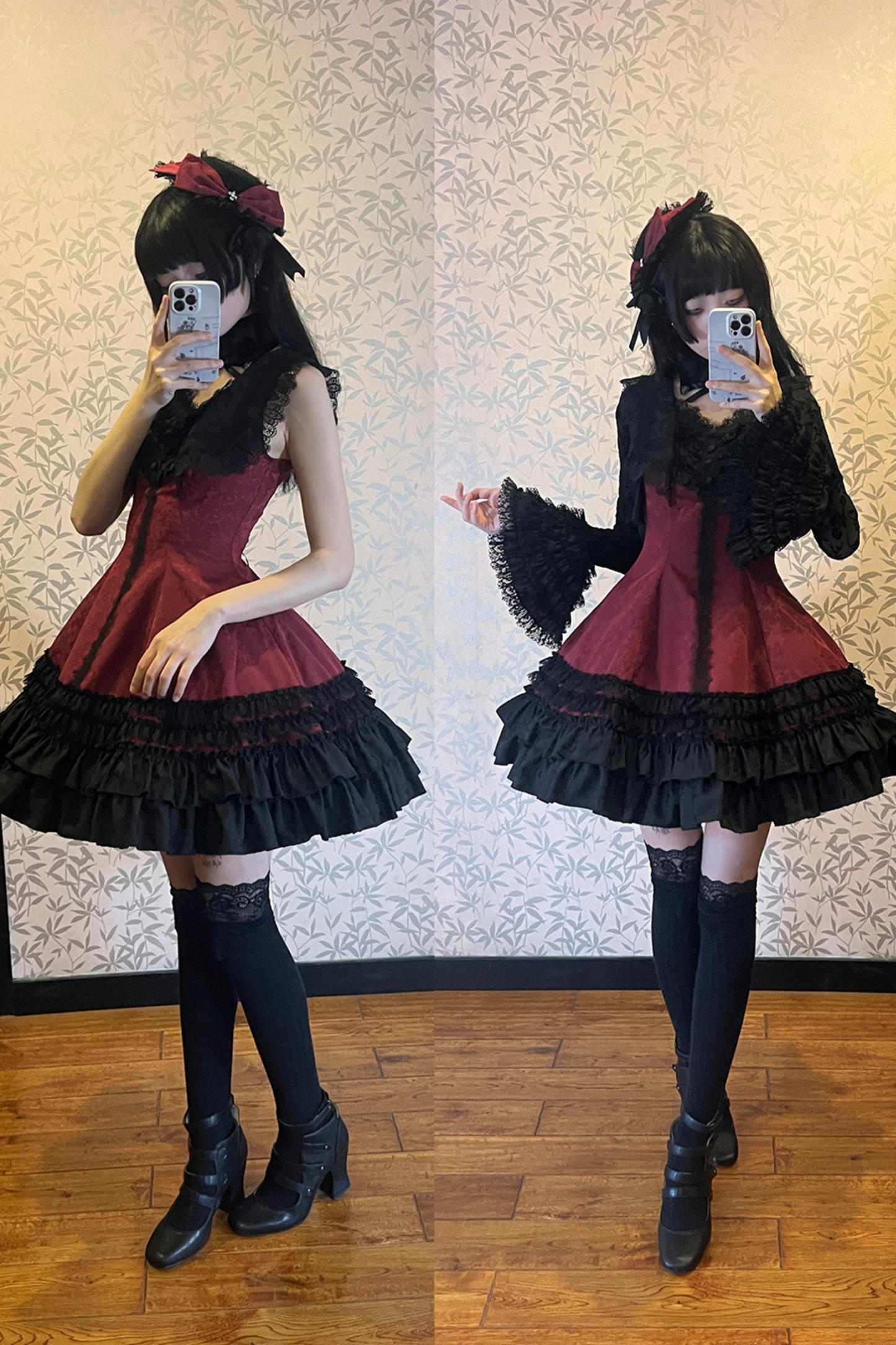 Dark Tailored Slim Gothic Lolita Dress + Outerwear