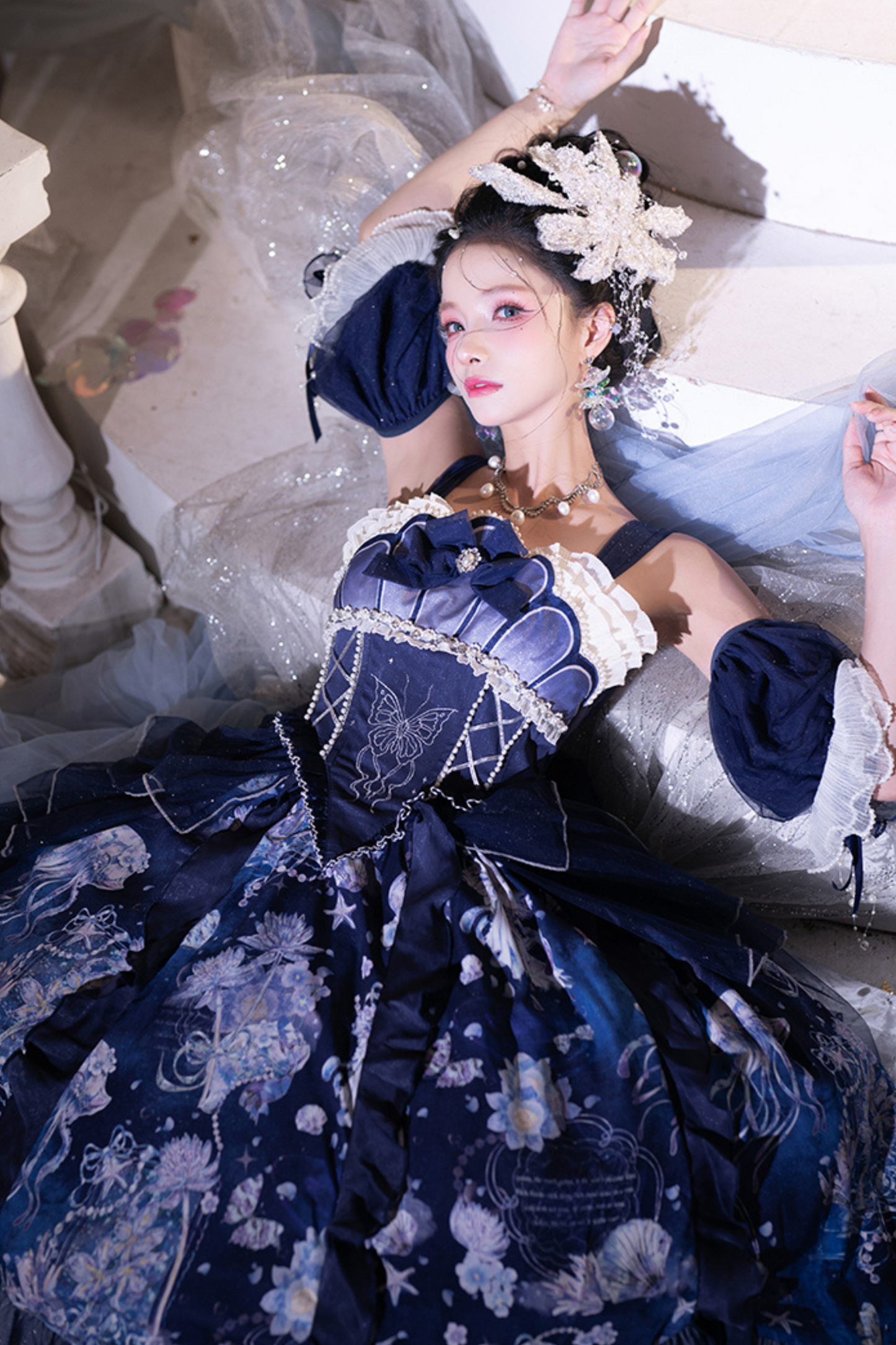 Strap Cherry Love Lolita Jsk + Wrist Sleeves + Necklace