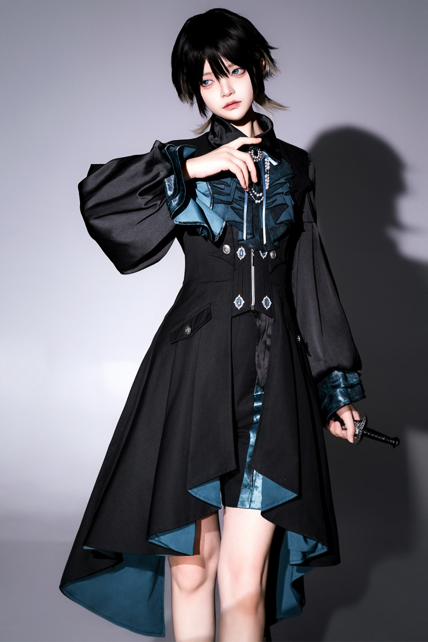 Dark Mode Asymmetric Jacket + Dress + Pants