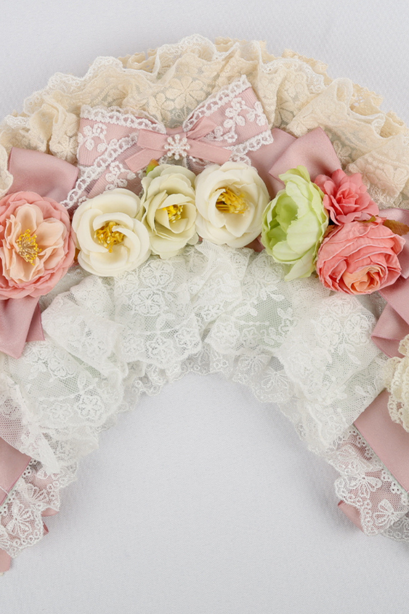 Country Bouquet Lolita Hood + Flat Hat + Clip Hat + Hair Band