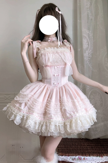 Sweet Jenny Lolita Jumper Skirt + Necklace + Hat + Headband