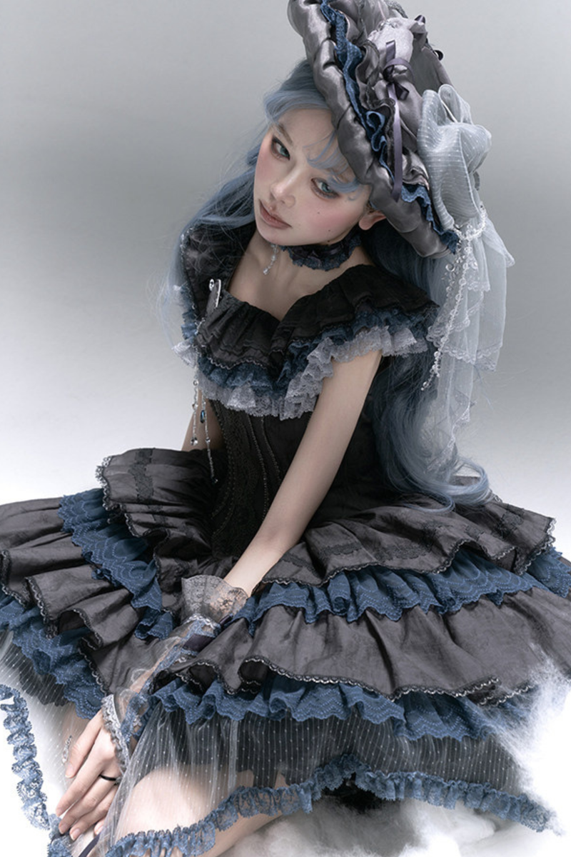 Rainbow Angel Lolita Jumper Skirt + Rainbow Dress + Monochrome Long Dress + Monochrome Jumper Skirt