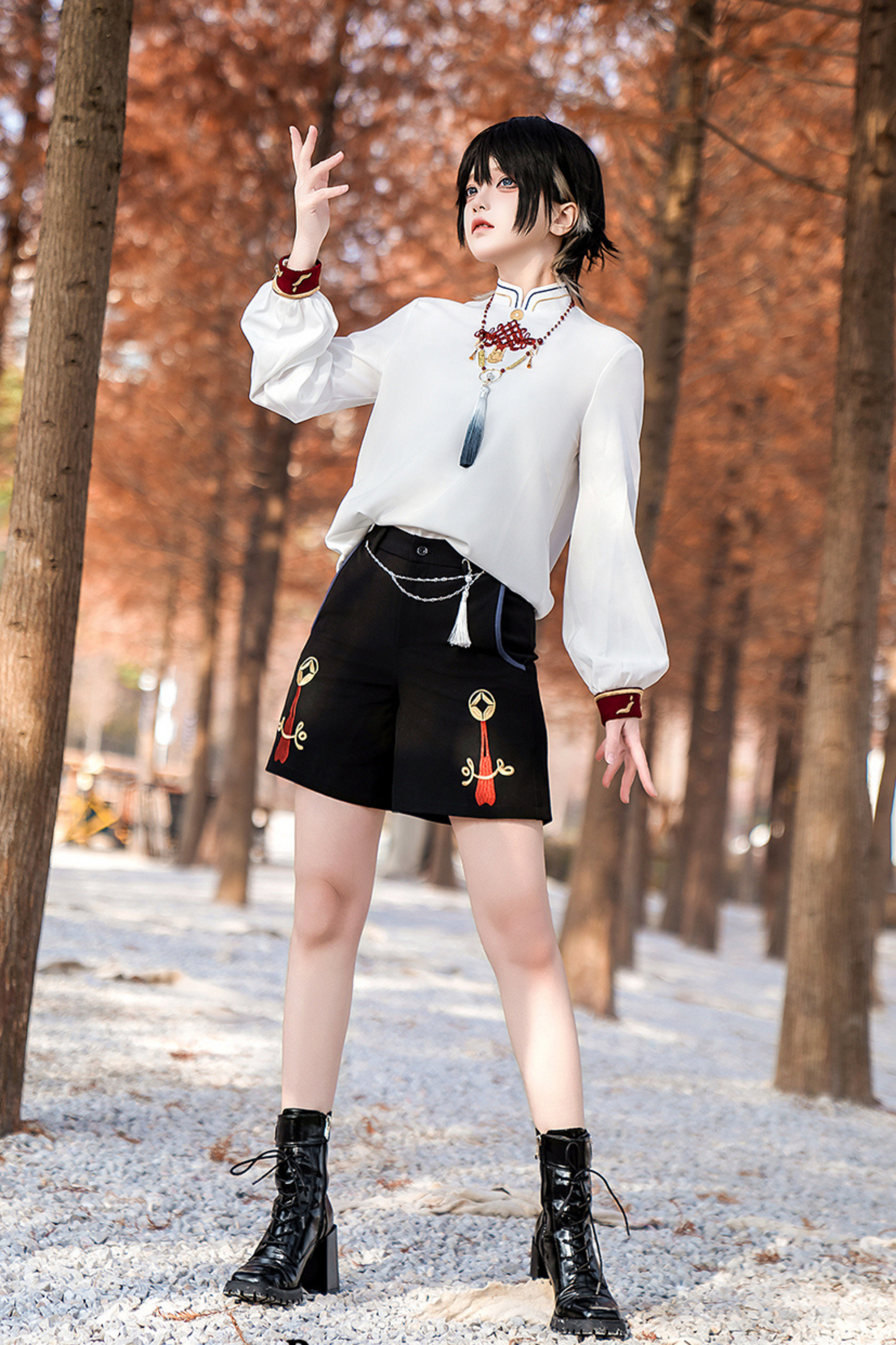Treasure Chinese-style Element Hoodie Jacket Suit Set