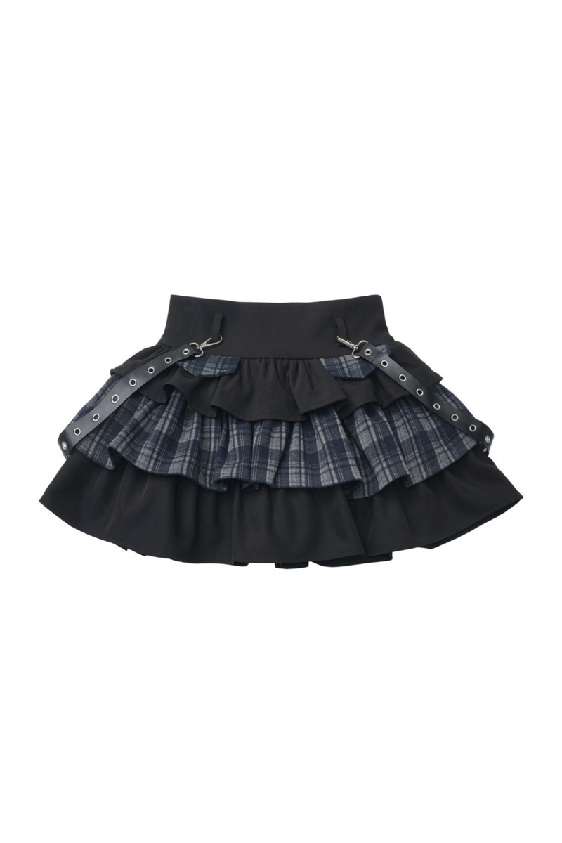 Cat Ear Jacket + Tiered Skirt + Top + Striped Leg Warmers