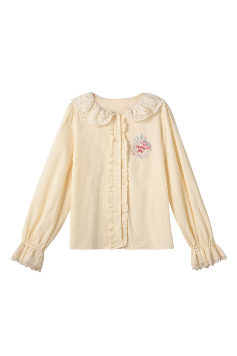 [pre-order] Strawberry Shortcake + Plaid High Waist Skirt + Custard Cardigan