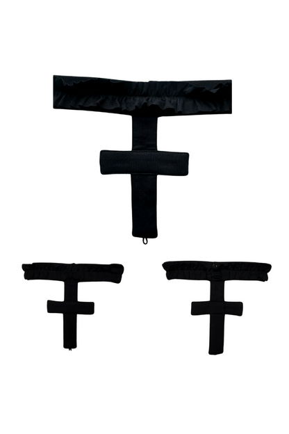 Gothic Style Cross T-shirt + Cross Collar + Pumpkin Pants