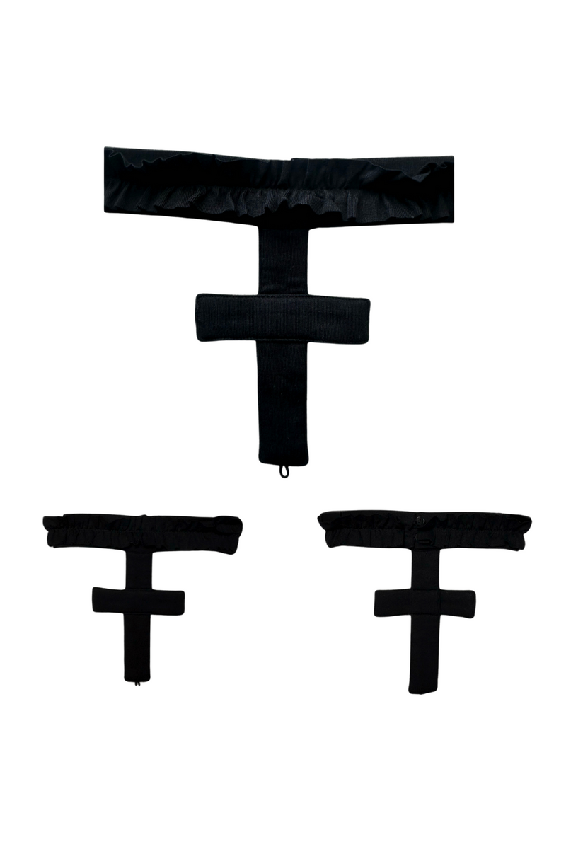 Gothic Style Cross T-shirt + Cross Collar + Pumpkin Pants