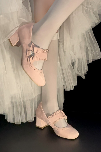 Butterfly Mid Heel Lolita Shoes