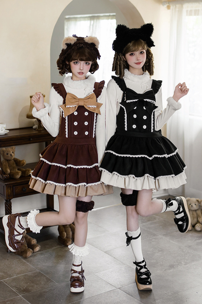 Doll Lolita Dress + Top + Animal Leg Loops + Animal Headband