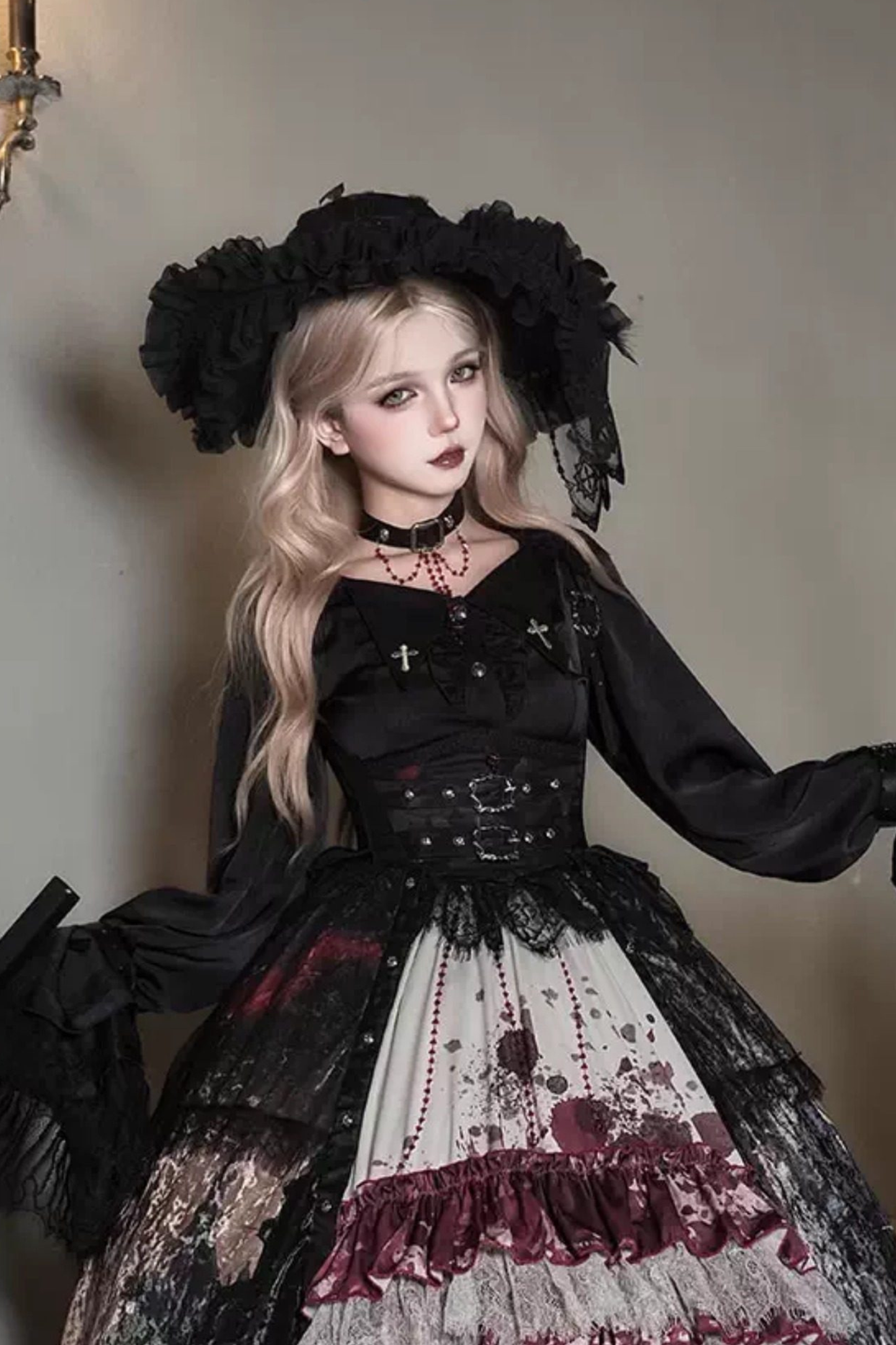 Gothic Lolita Dark Jumper Skirt + Shirt