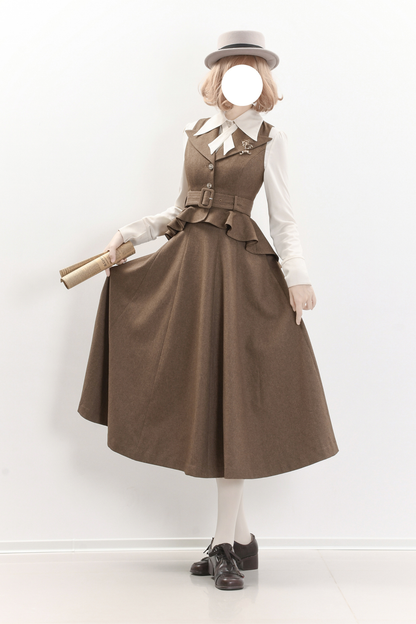 Umbrella Style Trailing Vest + Long Skirt + Short Skirt