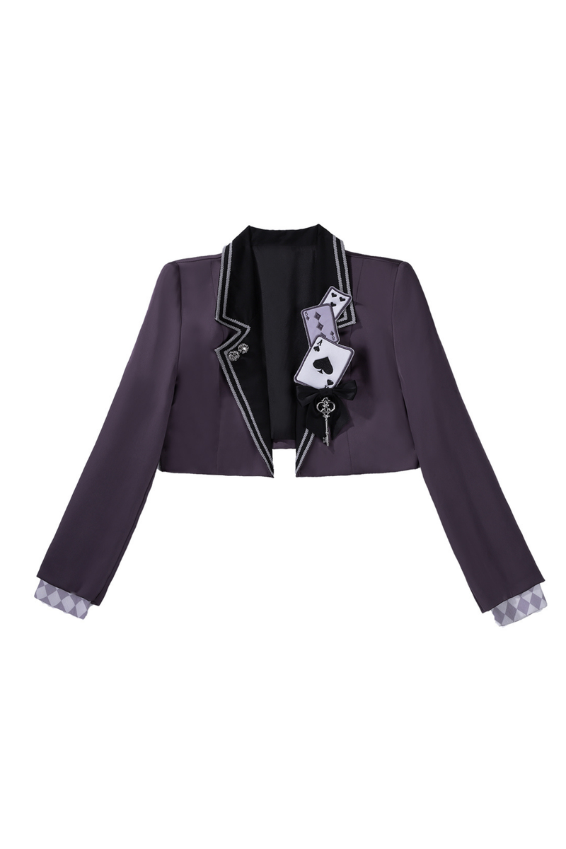 Night Alice Magic Theater Lolita Skirt + Shirt + Short Jacket