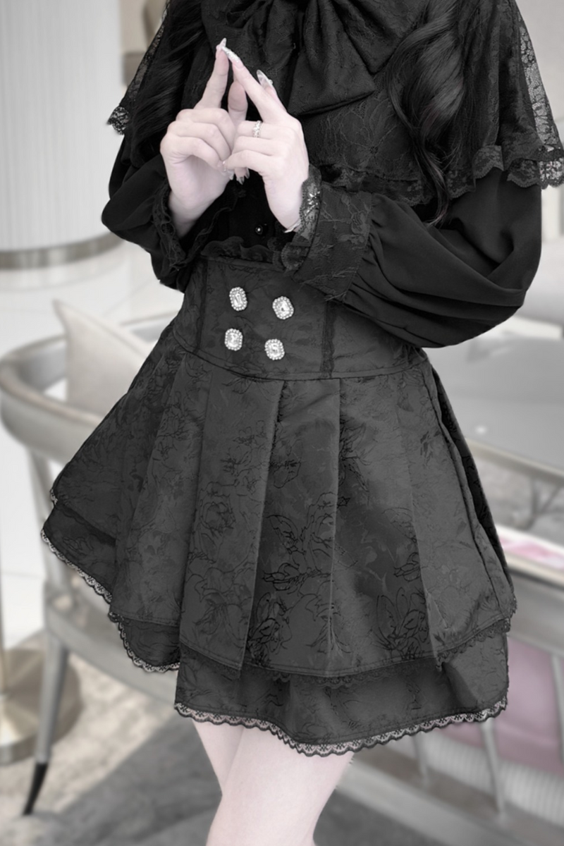 Dark Moon Shadow Cloak Veil Shirt + Skirt