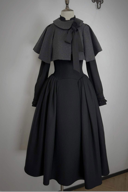 British Detective Lolita Coat + Cape + Skirt + Shirt + Bag + Brooch + Hat + Beret + Necklace