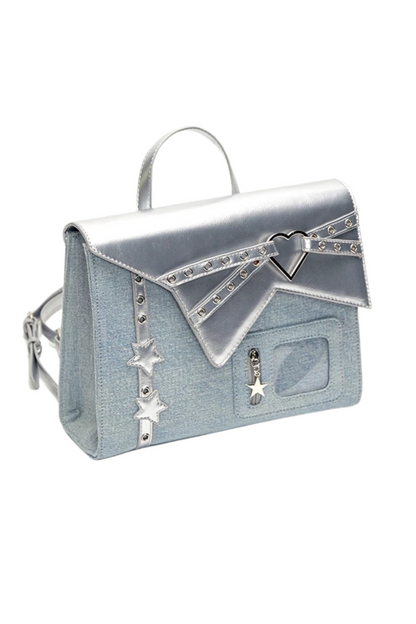 Silver Rivet Denim Bag