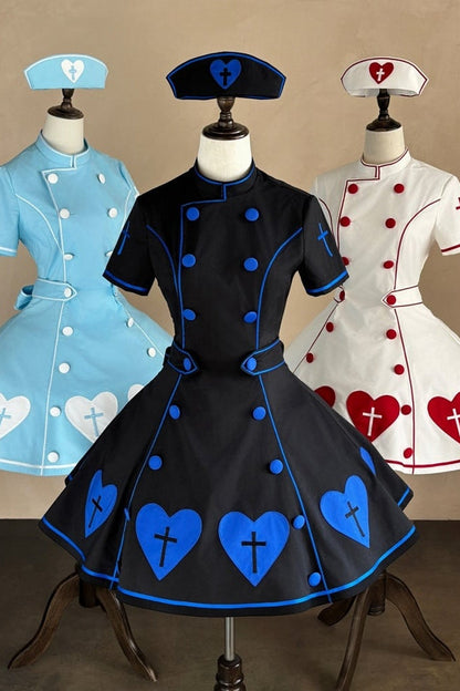 [pre-order Deadline: May 4] Heart Cross Nurse Cosplay Lolita Dress