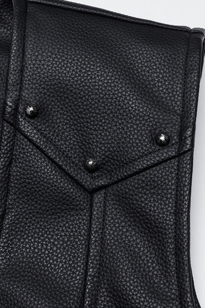 Black Rivet Buckle Gothic Vest