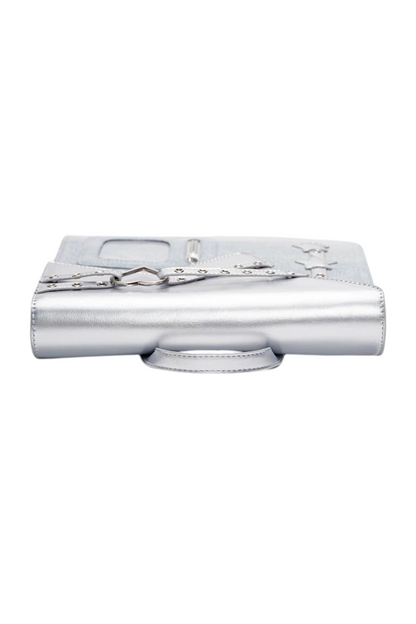 Silver Rivet Denim Bag