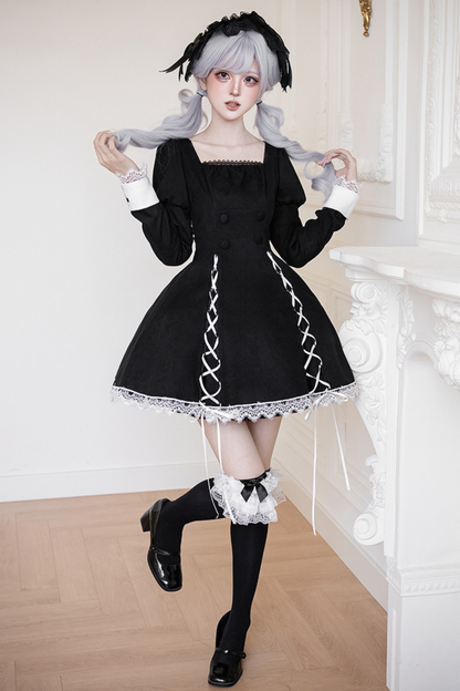 Mermaid Dress + Lace-up Short Dress + Cloak + Collar + Ribbon Brooch
