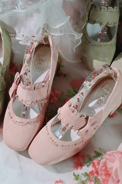 Butterfly Mid Heel Lolita Shoes