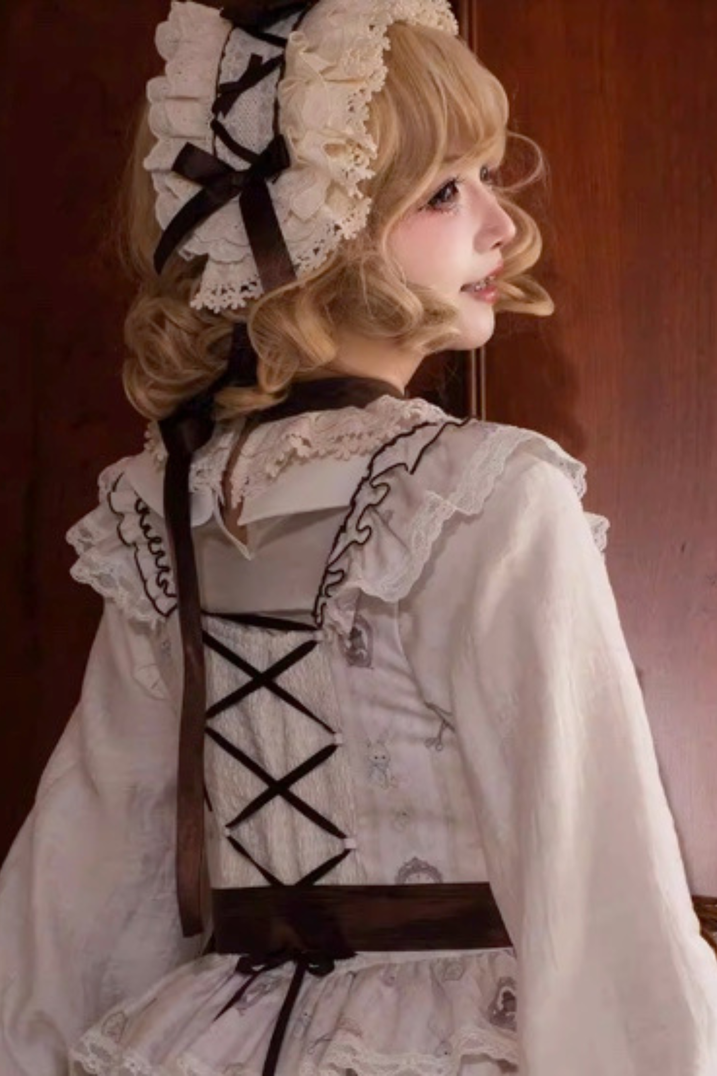 [pre-order Deadline: March 26] Cherry Lolita Dress + Jumper Skirt + Shirt + Bonnet + Headband