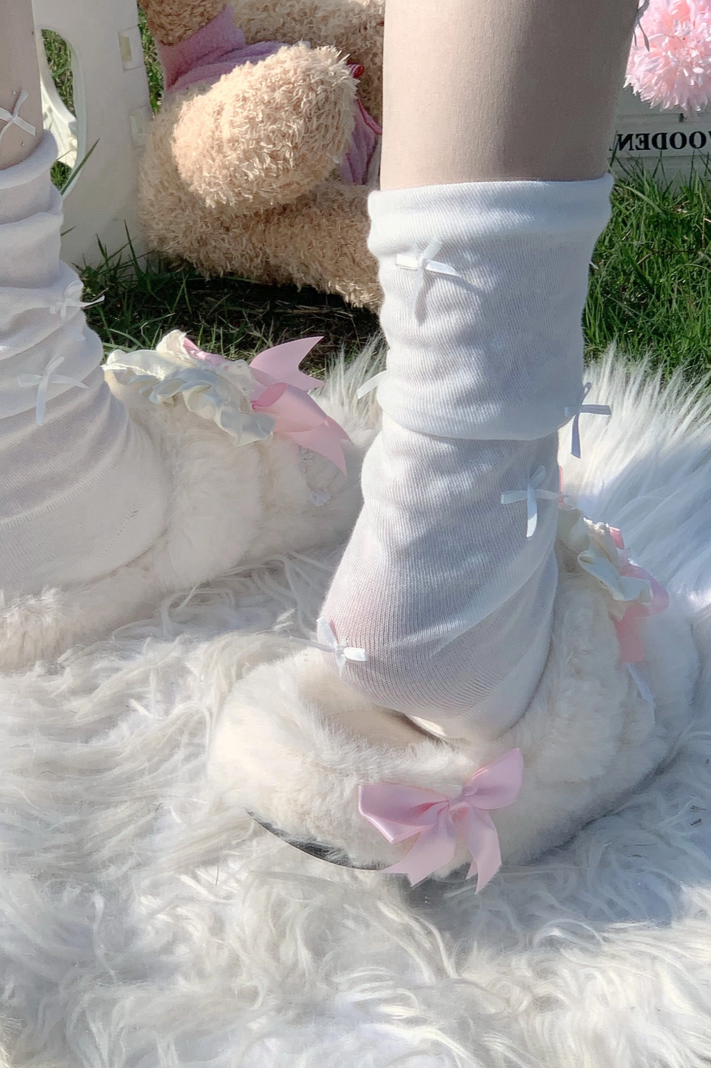 Bunny Fur Lolita Slippers