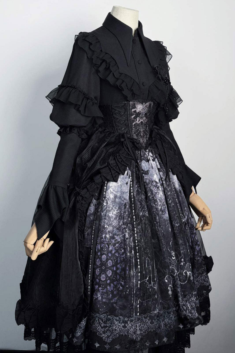 Gothic Lolita Jumper Skirt + Jacket + Skirt + Shirt + Corset + Accessories