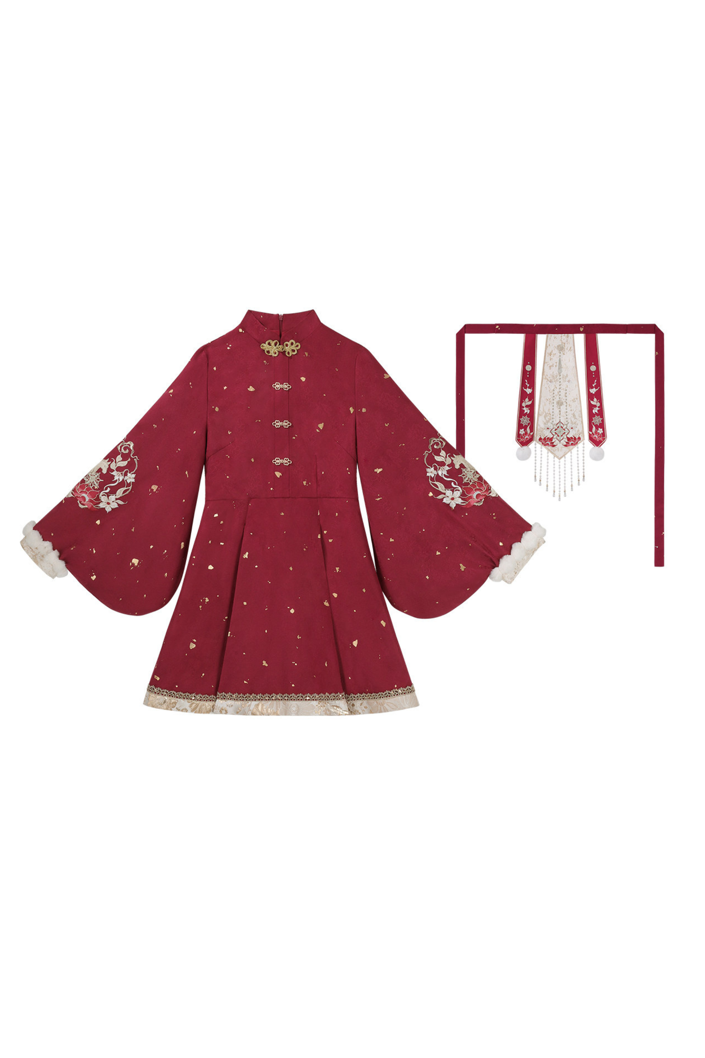 Chinese Lolita Red Dress Set