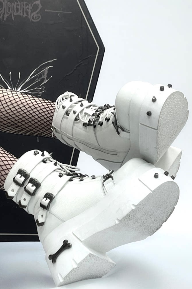 Leather Punk Platform Boots