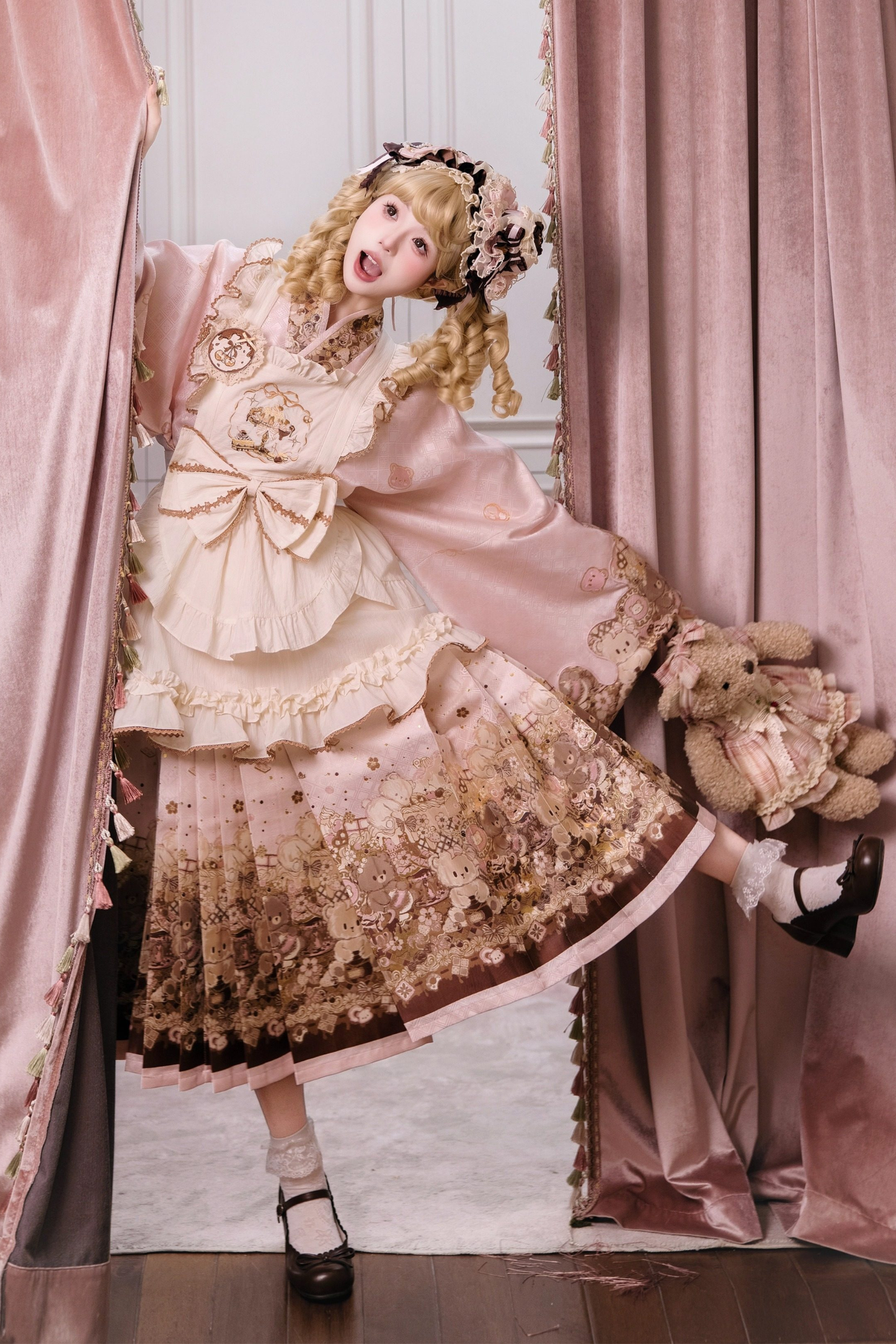 Little Bear Dessert House Dress + Skirt + Apron + Brooch + Overskirt