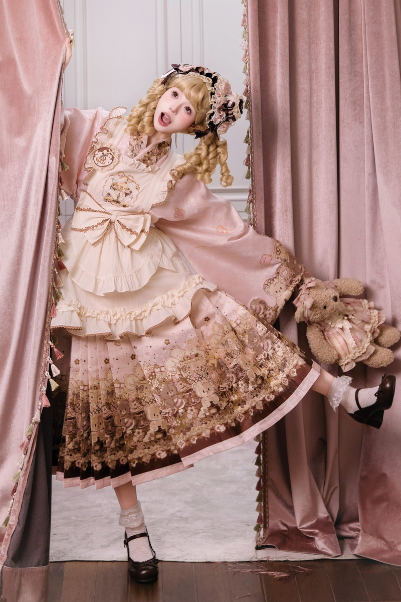 Little Bear Dessert House Dress + Skirt + Apron + Brooch + Overskirt