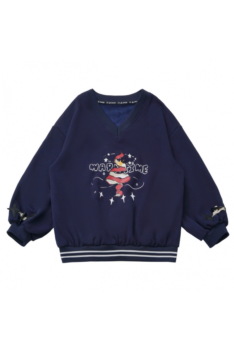 Christmas Hooded Coat + Shirt + Sweatshirt + Long Skirt + Pants