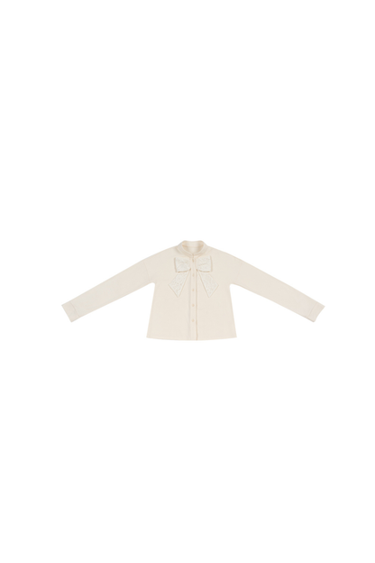 Strawberry Cream Cardigan + Skirt + High Neck Top + Hairpin