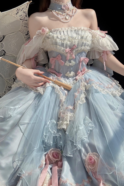 Sweet Princess Dress + Train + Veil + Accessories