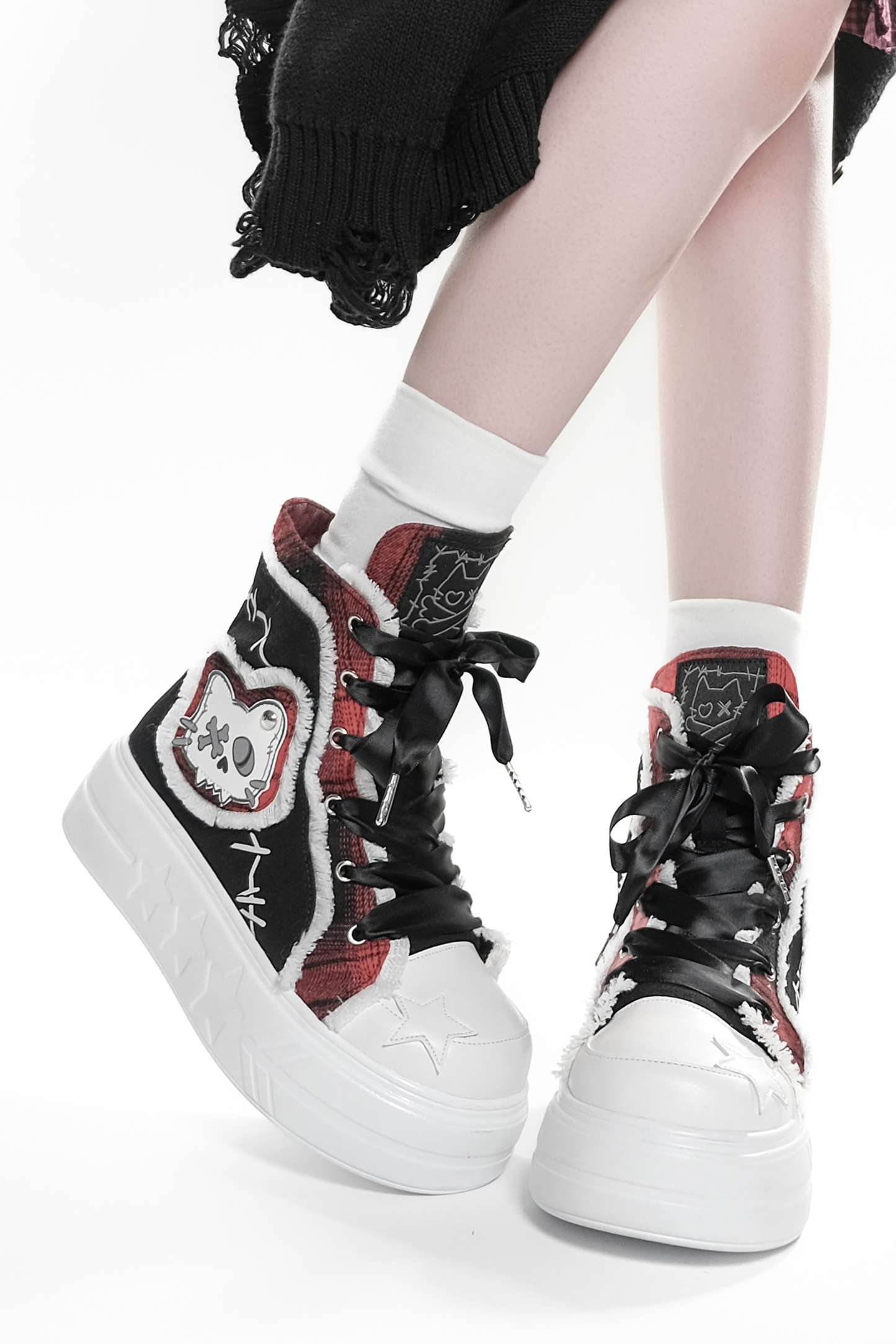 Dark Cat Canvas Sneakers